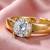 Gold cubic zirconia gold plated finger ring for women