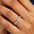 Silver cubic zirconia gold plated finger ring for women