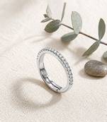 Silver cubic zirconia gold plated finger ring for women