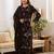Women Floral Embroidered Thread Work Cotton Kurta with Trousers & With Dupatta