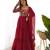 women's embroidery work faux georgette flared anarkali pant and dupatta set