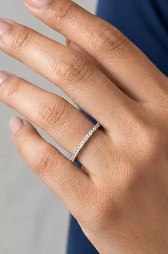 Silver cubic zirconia gold plated finger ring for women