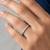 Silver cubic zirconia gold plated finger ring for women
