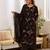 Women Floral Embroidered Thread Work Cotton Kurta with Trousers & With Dupatta
