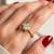 Gold cubic zirconia gold plated finger ring for women
