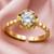 Gold cubic zirconia gold plated finger ring for women