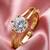 Gold cubic zirconia gold plated finger ring for women
