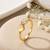 Gold cubic zirconia gold plated finger ring for women
