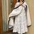 white vichitra silk blend  party wear embroidery salwar suit set