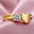 Gold cubic zirconia gold plated finger ring for women