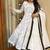 white vichitra silk blend  party wear embroidery salwar suit set