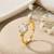 Gold cubic zirconia gold plated finger ring for women