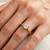 Gold cubic zirconia gold plated finger ring for women