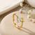 Gold cubic zirconia gold plated finger ring for women