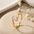 Gold cubic zirconia gold plated finger ring for women