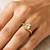 Gold cubic zirconia gold plated finger ring for women