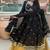 black vichitra silk blend  party wear embroidery anarkali suit set