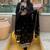 black vichitra silk blend  party wear embroidery anarkali suit set