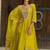 Ethnic Motifs Embroidered Thread Work A-Line Kurta with Trousers & With Dupatta