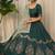 Emerald Green silk blend Lehenga Choli with Heavy Embroidery for Dandiya and 