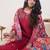 Floral Embroidered Thread Work Kurta With Trousers & Dupatta