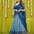 Traditional South Indian Style Blue Lehenga Choli