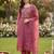 Women Floral Embroidered Thread Work Kurta with Trousers & With Dupatta