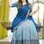 Traditional South Indian Style Blue Lehenga Choli