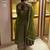 green vichitra silk blend  party wear embroidery anarkali suit set
