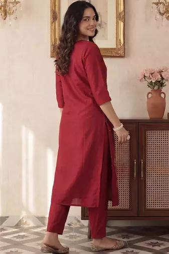 Women Paisley Printed Regular Kurta with Trousers & With Dupatta