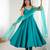 women's roman silk blend chanderi flared anarkali pant and dupatta set
