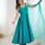 women's roman silk blend chanderi flared anarkali pant and dupatta set