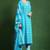 Floral printed cotton v neck kurta trouser & dupatta set