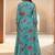 Floral Printed Tiered Mirror Work Cotton Kurta With Trousers & Dupatta