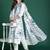 Floral Embroidered Cotton Kurta with Trousers & Dupatta