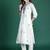Floral Embroidered Cotton Kurta with Trousers & Dupatta
