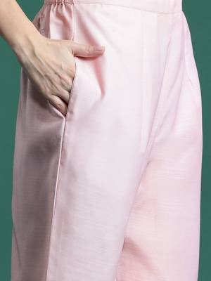 Floral Embroidered Empire Thread Work Kurta With Trousers & Dupatta 3