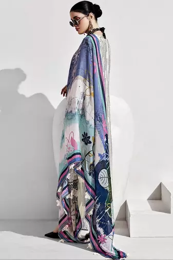 Women Embroidered Thread Work Kurta with Trousers & With Dupatta