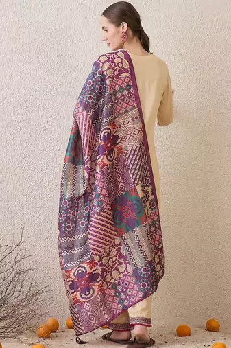 Women Ethnic Motifs Embroidered Thread Work Kurta with Salwar & Dupatta