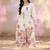 Floral Printed A-Line Sequinned Cotton Kurta With Trousers