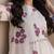 Floral Printed A-Line Sequinned Cotton Kurta With Trousers