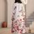 Floral Printed A-Line Sequinned Cotton Kurta With Trousers
