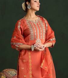 Women Ethnic Motifs Embroidered Gotta Patti Kurta with Trousers & With Dupatta