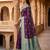 Wine soft banarasi silk saree with zari weaving meenakari design