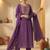 Women Floral Embroidered Panelled Thread Work Cotton Kurta with Trousers & With Dupatta