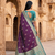 Wine soft banarasi silk saree with zari weaving meenakari design