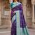 Purple soft banarasi silk saree with zari weaving meenakari design