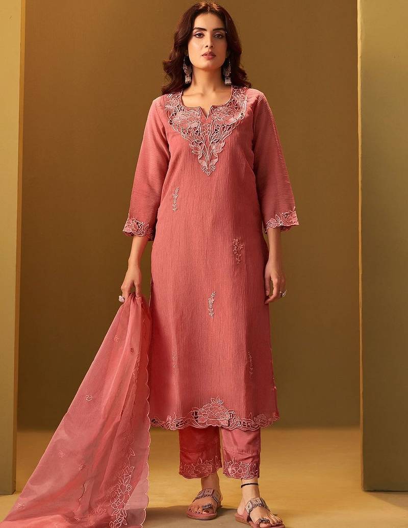 Women Ethnic Motifs Embroidered Kurta with Trousers & Dupatta