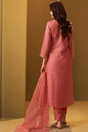 Women Ethnic Motifs Embroidered Kurta with Trousers & Dupatta