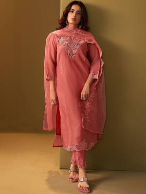 Women Ethnic Motifs Embroidered Kurta with Trousers & Dupatta 4